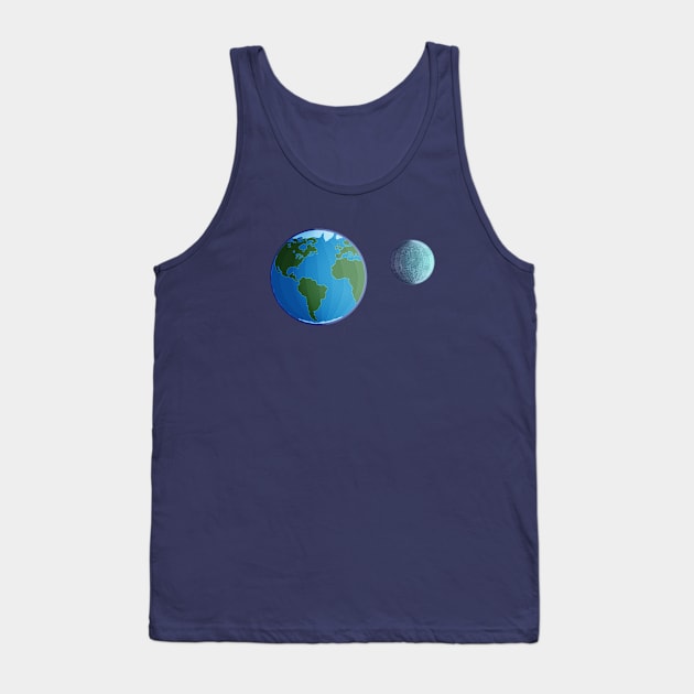 Earth & Moon Tank Top by andyjhunter